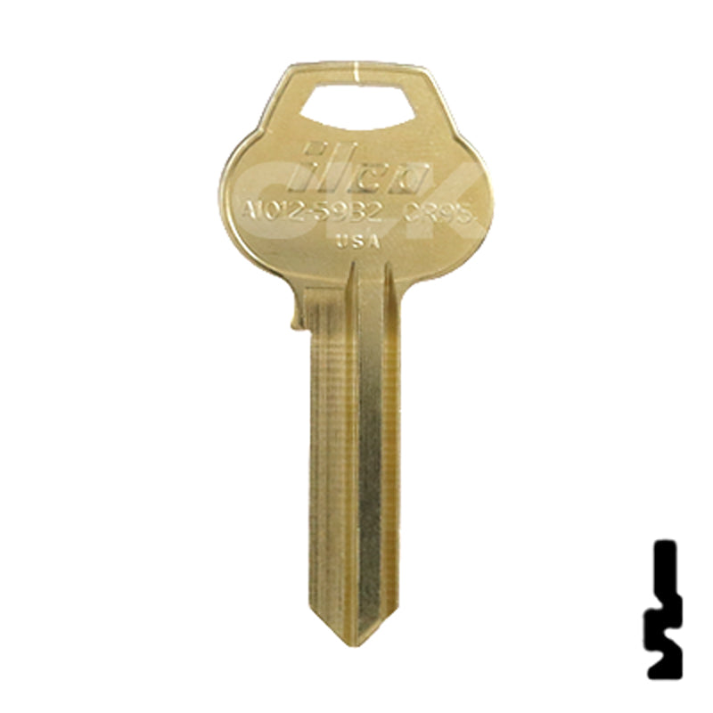 Uncut Key Blank | Corbin Russwin | A1012-59B2 Residential-Commercial Key Ilco