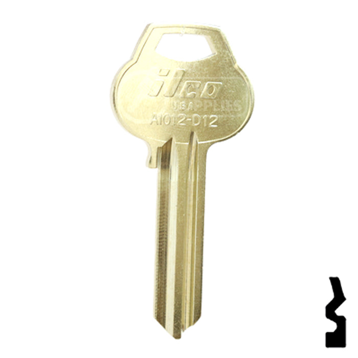 Uncut Key Blank | Corbin Russwin | A1012-D12 Residential-Commercial Key Ilco