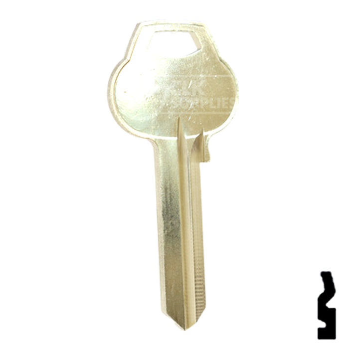 Uncut Key Blank | Corbin Russwin | A1012-D3 Residential-Commercial Key Ilco