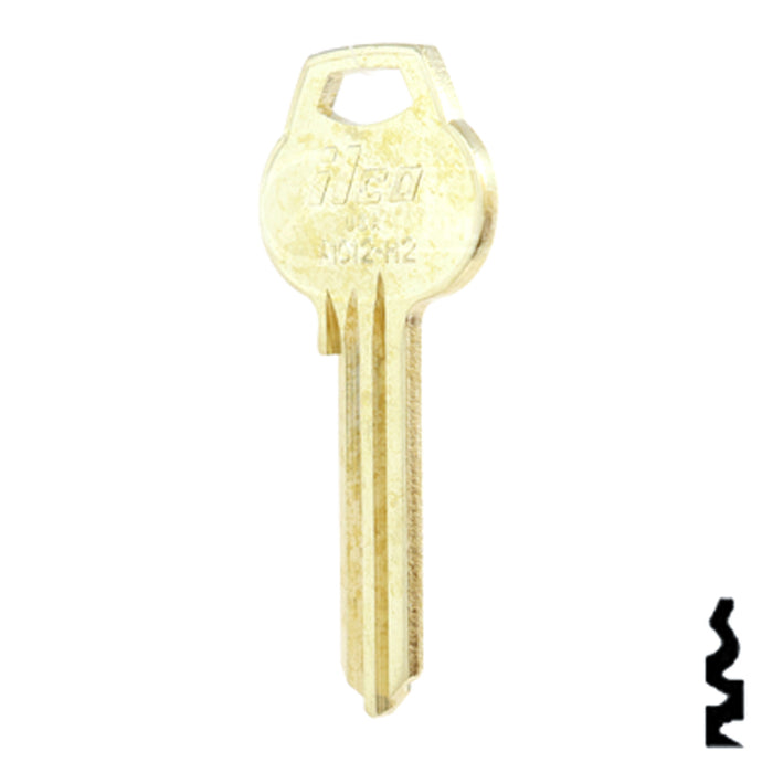 Uncut Key Blank | Corbin Russwin | A1012-H2 Residential-Commercial Key Ilco