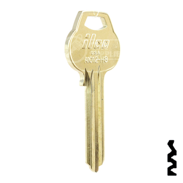 Uncut Key Blank | Corbin Russwin | A1012-H8 Residential-Commercial Key Ilco