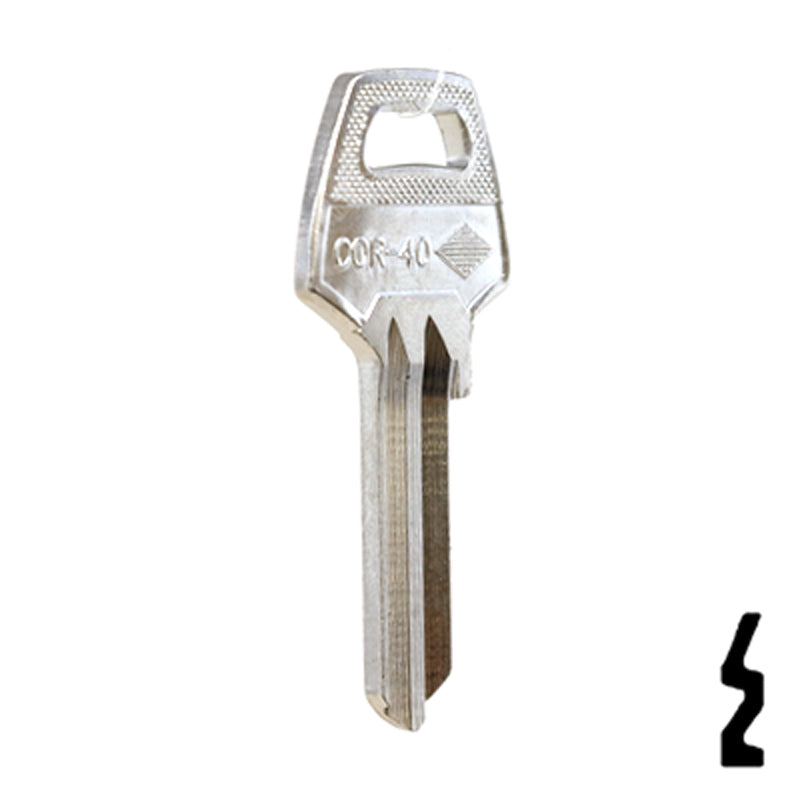 Uncut Key Blank | Corbin Russwin | CB2, COR-40 Residential-Commercial Key JMA USA