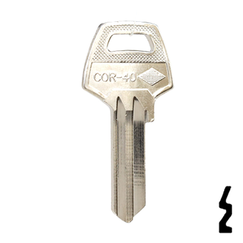 Uncut Key Blank | Corbin Russwin | CB2, COR-40 Residential-Commercial Key JMA USA