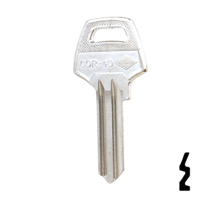 Uncut Key Blank | Corbin Russwin | CB2, COR-40 Residential-Commercial Key JMA USA