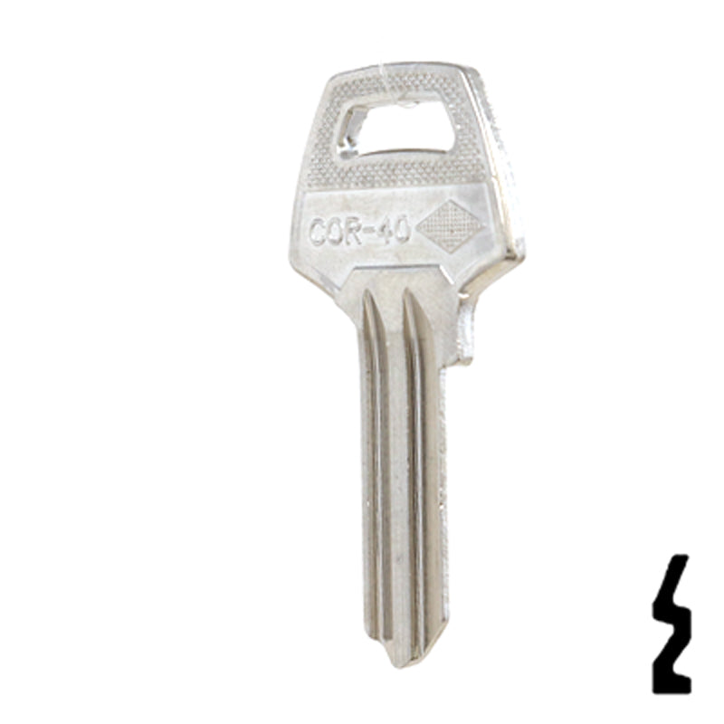 Uncut Key Blank | Corbin Russwin | CB2, COR-40 Residential-Commercial Key JMA USA