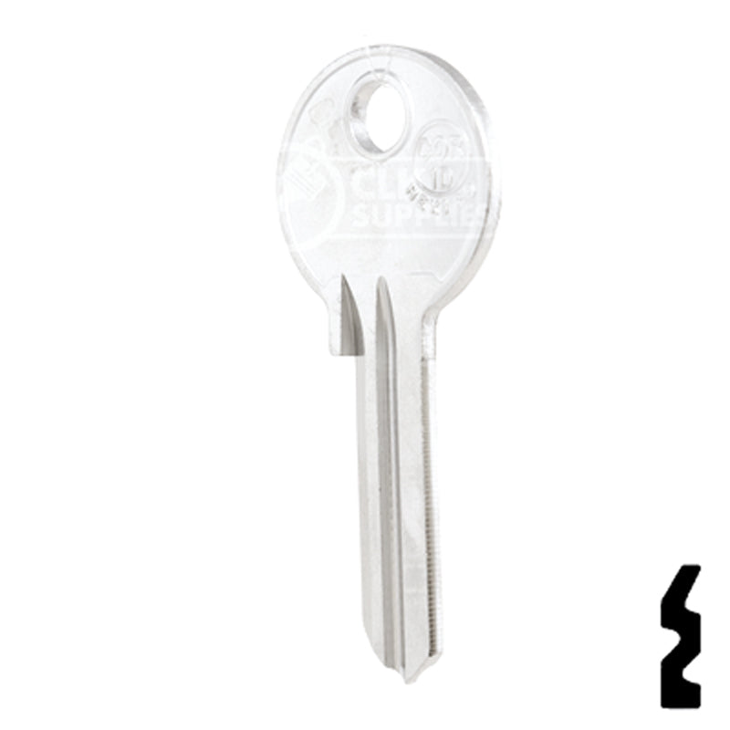Uncut Key Blank | Corbin Russwin | COR-1D Residential-Commercial Key JMA USA