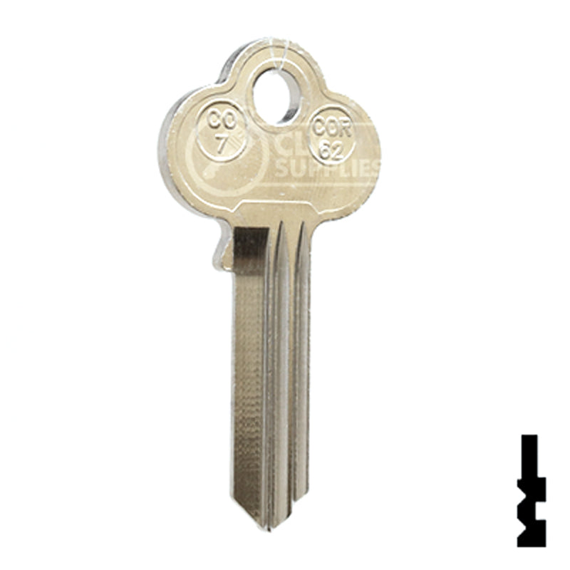 Uncut Key Blank | Corbin Russwin | COR-62 Residential-Commercial Key JMA USA