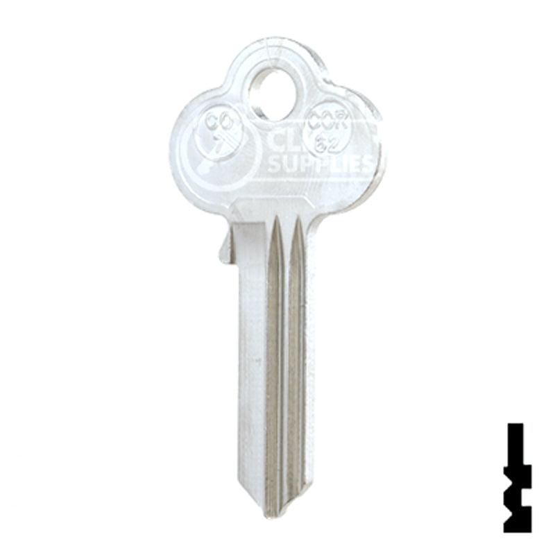 Uncut Key Blank | Corbin Russwin | COR-62 Residential-Commercial Key JMA USA