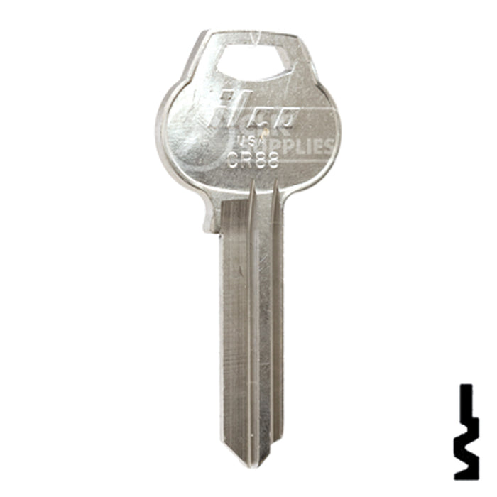 Uncut Key Blank | Corbin Russwin | CR88 Residential-Commercial Key Ilco