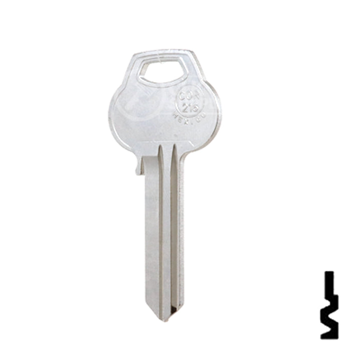Uncut Key Blank | Corbin Russwin | CR88, COR-216 Residential-Commercial Key JMA USA