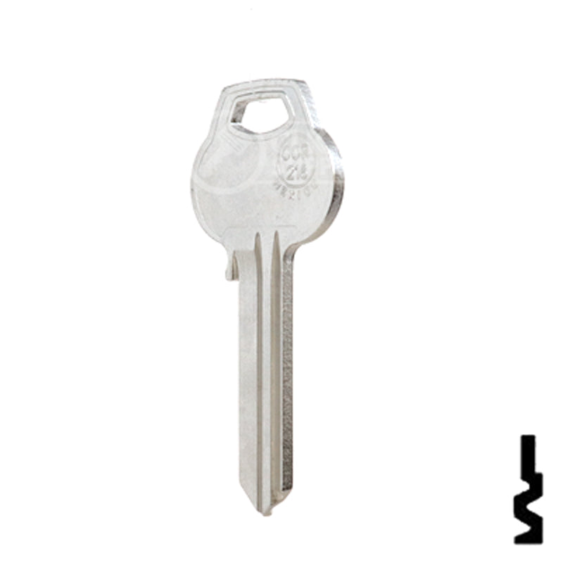 Uncut Key Blank | Corbin Russwin | CR88, COR-216 Residential-Commercial Key JMA USA