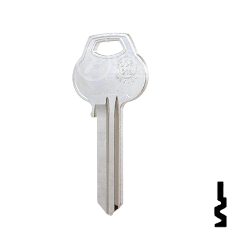 Uncut Key Blank | Corbin Russwin | CR88, COR-216 Residential-Commercial Key JMA USA