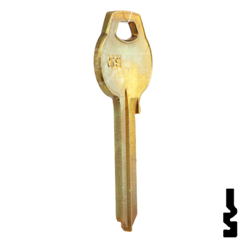 Uncut Key Blank | Corbin Russwin | CR91 Residential-Commercial Key Ilco