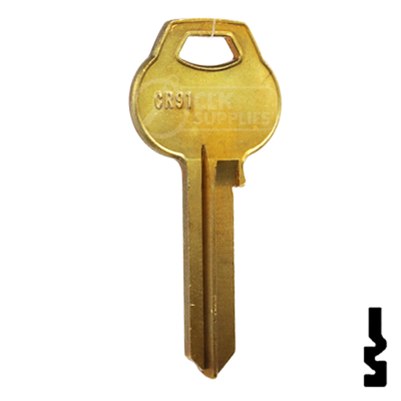 Uncut Key Blank | Corbin Russwin | CR91 Residential-Commercial Key Ilco