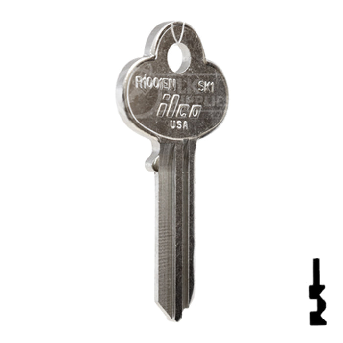 Uncut Key Blank | Corbin Russwin | R1001EN, SK1 Residential-Commercial Key Ilco