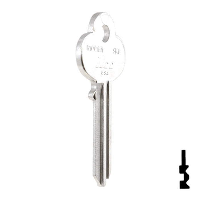 Uncut Key Blank | Corbin Russwin | R1001EN, SK1 Residential-Commercial Key Ilco