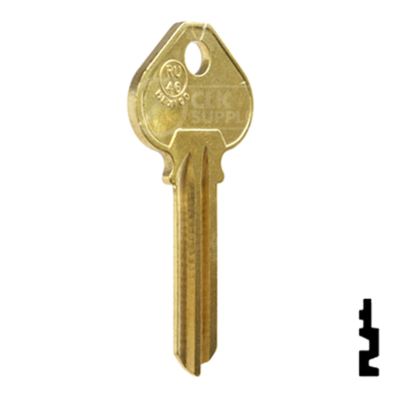 Uncut Key Blank | Corbin Russwin | RU46-BR, A1011D1 Residential-Commercial Key JMA USA