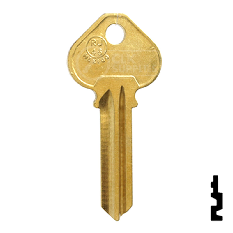 Uncut Key Blank | Corbin Russwin | RU46-BR, A1011D1 Residential-Commercial Key JMA USA