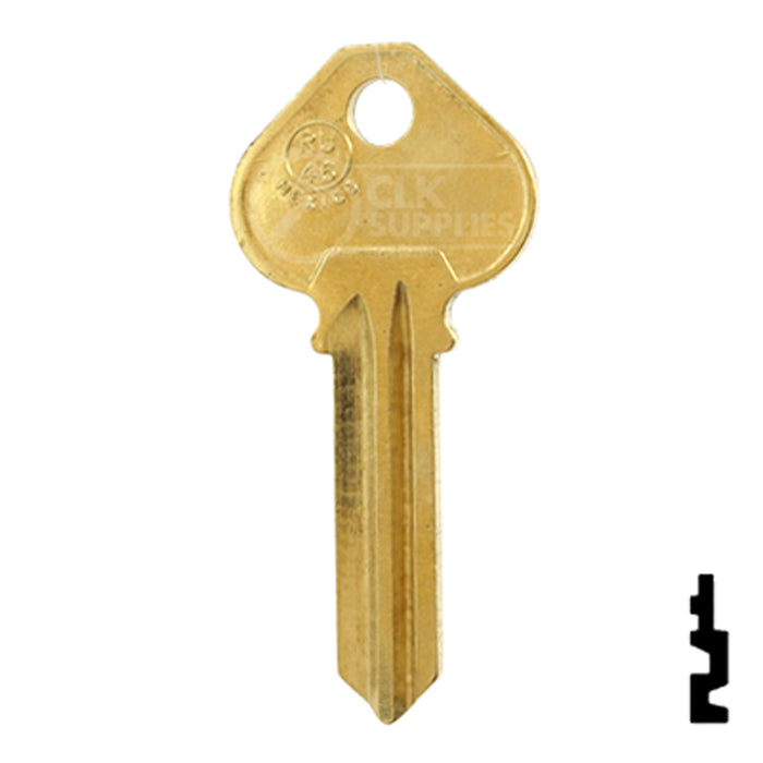 Uncut Key Blank | Corbin Russwin | RU46-BR, A1011D1 Residential-Commercial Key JMA USA