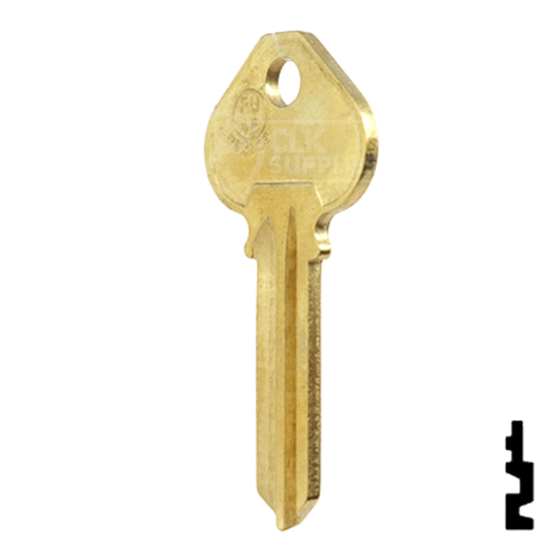 Uncut Key Blank | Corbin Russwin | RU46-BR, A1011D1 Residential-Commercial Key JMA USA