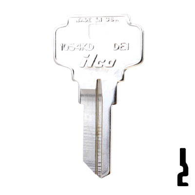 Uncut  Key Blank | Dexter | 1054KD, DE1 Residential-Commercial Key Ilco