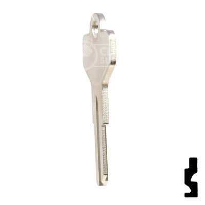 Uncut Key Blank | Dexter | D1098X, DE4 Residential-Commercial Key Ilco