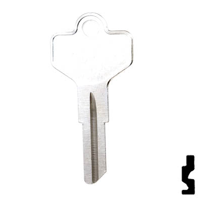 Uncut Key Blank | Dexter | D1098X, DE4 Residential-Commercial Key Ilco