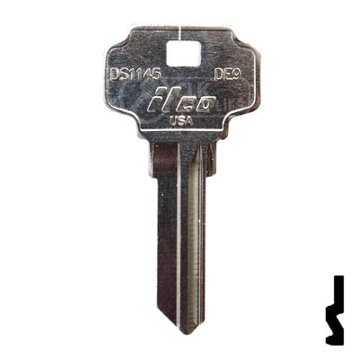 Uncut Key Blank | Dexter, Schlage | DS1145, DE9 Residential-Commercial Key Ilco