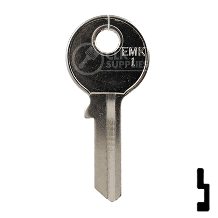 Uncut  Key Blank | Dirak Fire Panel | EMK1-SI Residential-Commercial Key Ilco
