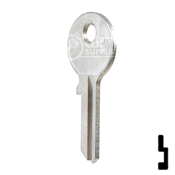 Uncut  Key Blank | Dirak Fire Panel | EMK1-SI Residential-Commercial Key Ilco