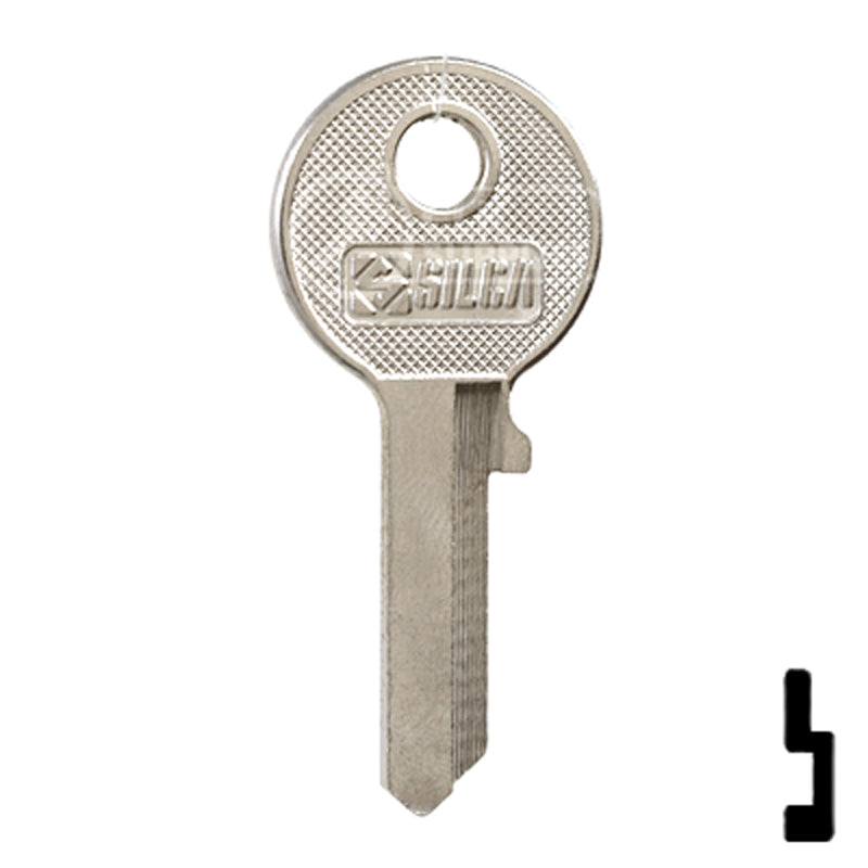 Uncut  Key Blank | Dirak Fire Panel | EMK1-SI Residential-Commercial Key Ilco