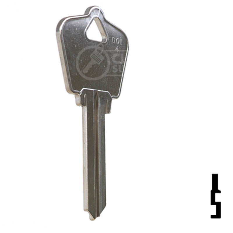 Uncut Key Blank | Dominion Lock | DO6 Residential-Commercial Key Ilco