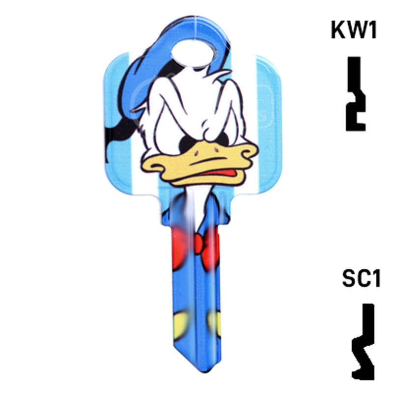 Uncut Key Blank Donald Duck Schlage House Key HOW-SC1-D84 Residential-Commercial Key Howard Keys