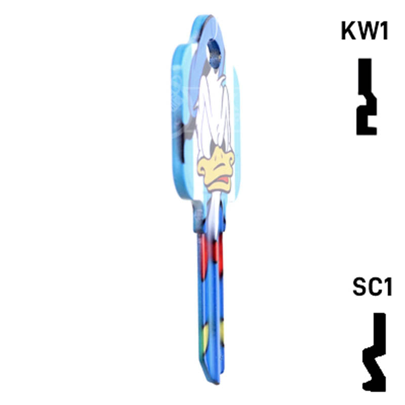 Uncut Key Blank Donald Duck Schlage House Key HOW-SC1-D84 Residential-Commercial Key Howard Keys