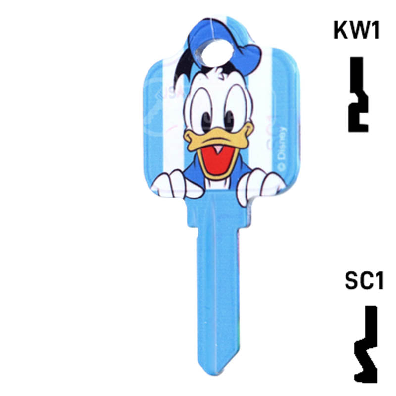 Uncut Key Blank Donald Duck Schlage House Key HOW-SC1-D84 Residential-Commercial Key Howard Keys
