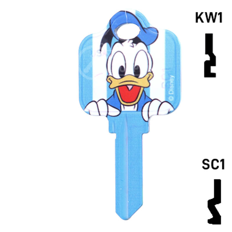 Uncut Key Blank Donald Duck Schlage House Key HOW-SC1-D84 Residential-Commercial Key Howard Keys