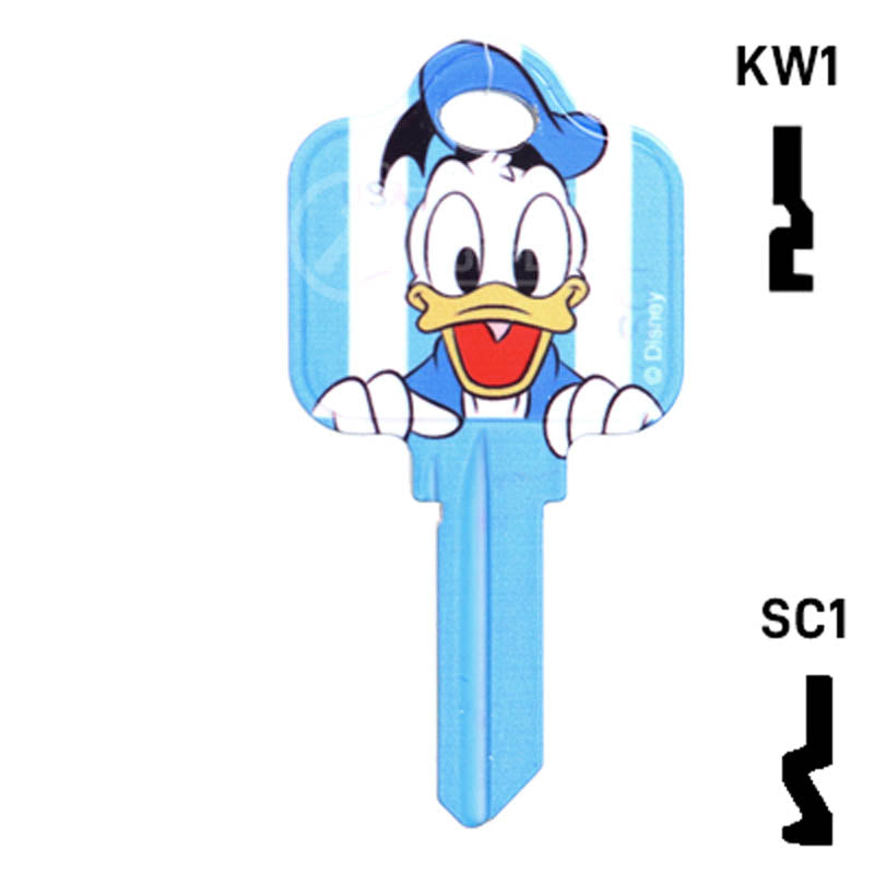 Uncut Key Blank Donald Duck Schlage House Key HOW-SC1-D84 Residential-Commercial Key Howard Keys
