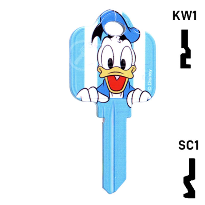 Uncut Key Blank Donald Duck Schlage House Key HOW-SC1-D84 Residential-Commercial Key Howard Keys