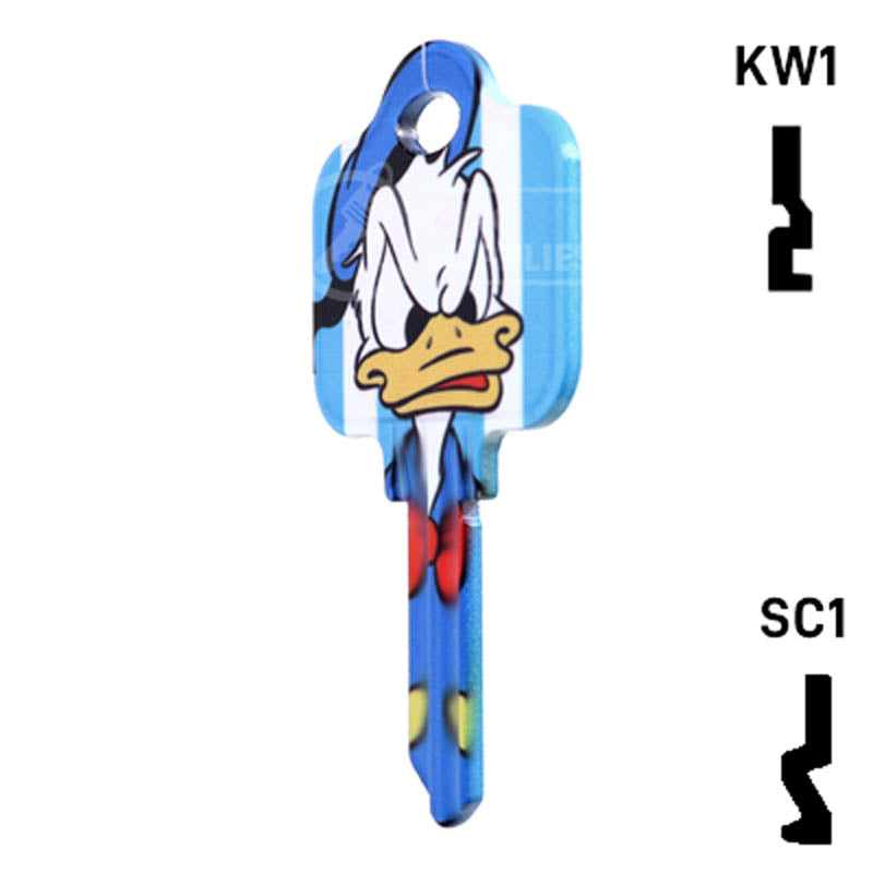 Uncut Key Blank Donald Duck Schlage House Key HOW-SC1-D84 Residential-Commercial Key Howard Keys