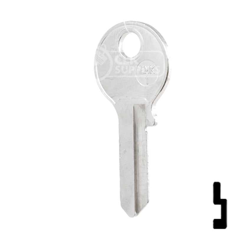 Uncut Key Blank | Emka Dirak | EMK-1 Residential-Commercial Key JMA USA