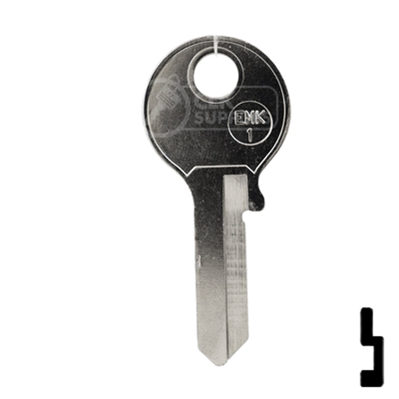 Uncut Key Blank | Emka Dirak | EMK-1 Residential-Commercial Key JMA USA