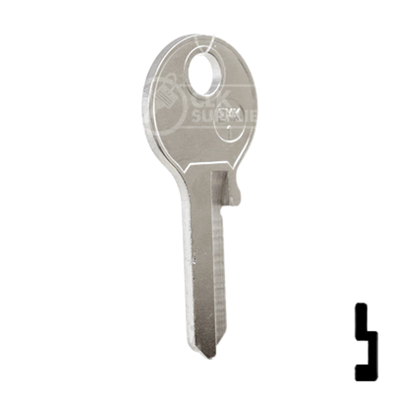 Uncut Key Blank | Emka Dirak | EMK-1 Residential-Commercial Key JMA USA