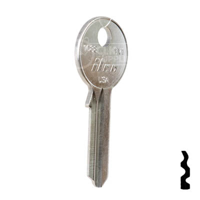 Uncut  Key Blank | Everbilt | 1688, EV1 Residential-Commercial Key Ilco