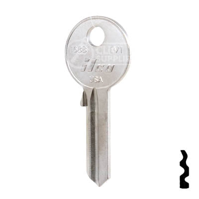 Uncut  Key Blank | Everbilt | 1688, EV1 Residential-Commercial Key Ilco