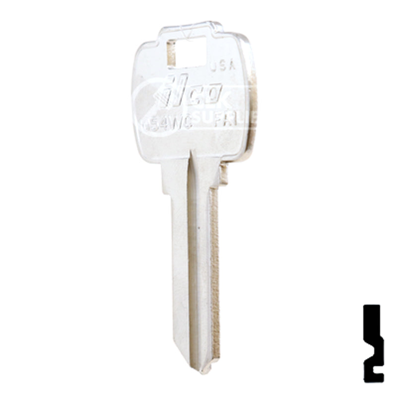 Uncut Key Blank | Falcon | 1054WC, FA1 Residential-Commercial Key Ilco