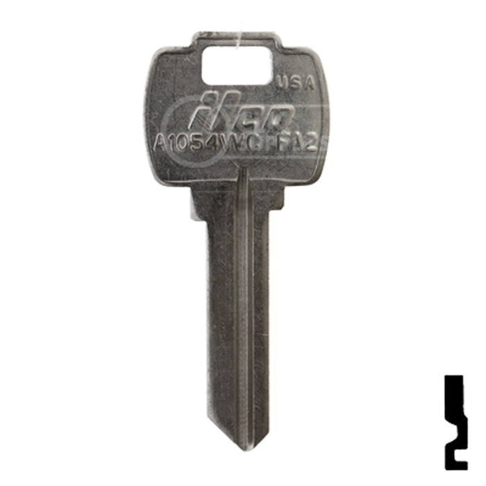 Uncut Key Blank | Falcon | A1054WC, FA2 Residential-Commercial Key Ilco