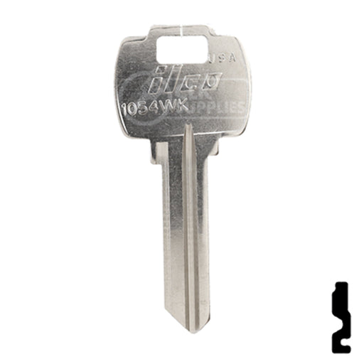 Uncut Key Blank | Falcon | A1054WK Residential-Commercial Key Ilco