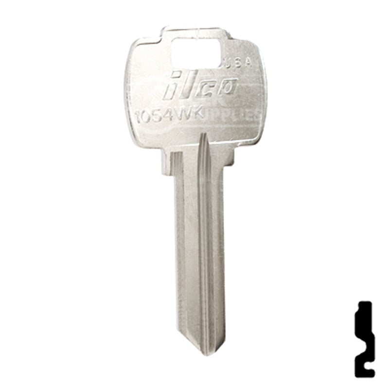 Uncut Key Blank | Falcon | A1054WK Residential-Commercial Key Ilco