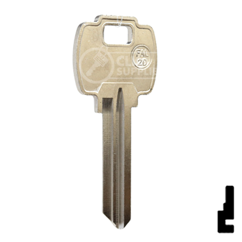 Uncut Key Blank | Falcon | FAL-2D Residential-Commercial Key JMA USA