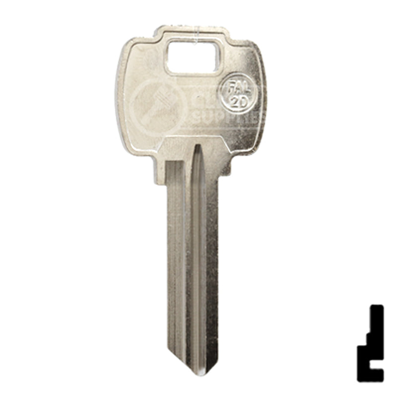 Uncut Key Blank | Falcon | FAL-2D Residential-Commercial Key JMA USA